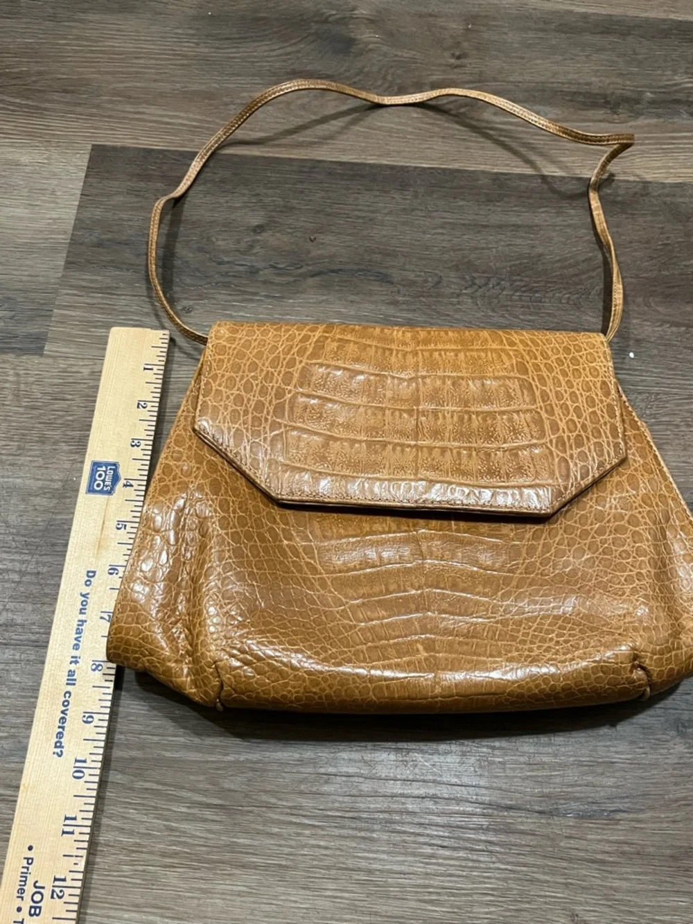 Vintage Meyer Genuine Crocodile Handbag Mid-Century Clutch Shoulder Bag